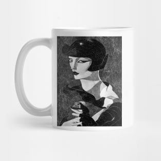 Art deco abstract portrait of a woman Mug